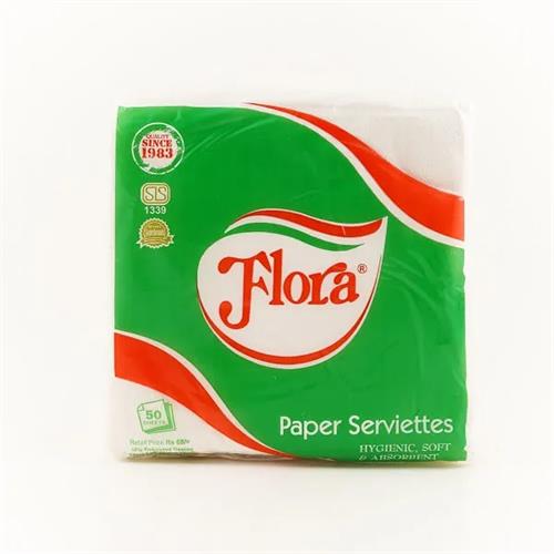 Flora Paper Serviettes 50S