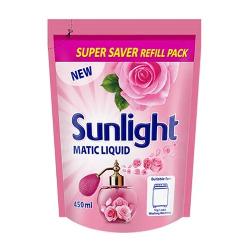 Sunlight Care Rose Detergent Liquid Pouch 450Ml