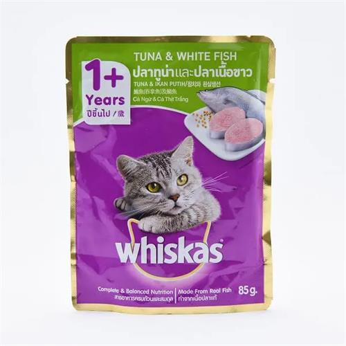 Whiskas Tuna & White Fish Cat Food Pouch 85G