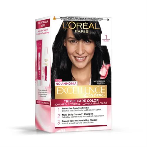 L'Oreal Excellence Cream Hair Color Black No.1 100Ml