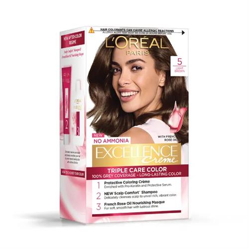 L'Oreal Excellence Cream Hair Color Natural Brown No.5 100Ml