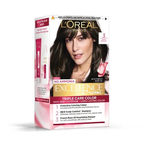 L'Oreal Excellence Cream H/Color Natural Dark Brown No.3 100Ml