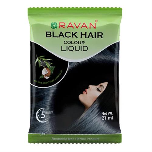 Ravan Black Hair Colour Liquid Duel Pack 21Ml