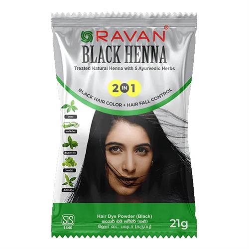 Ravan Black Henna Dye Powder 2 In 1 21G