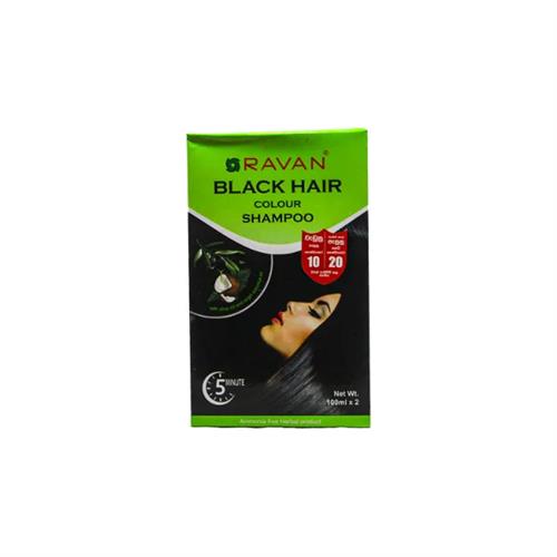 Ravan Hair Color Shampoo Black 100Ml* 2