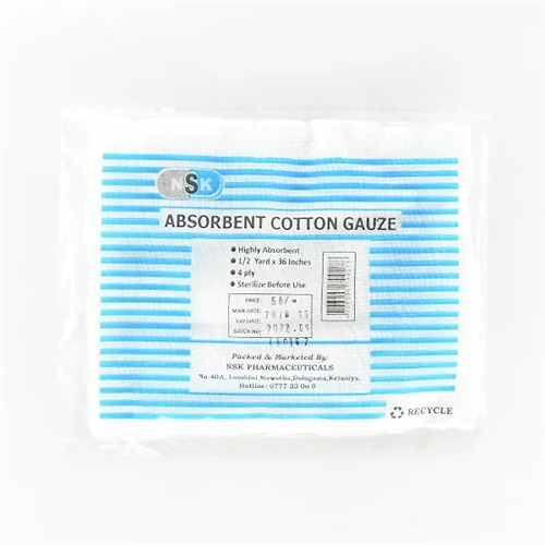 Nsk Absorbent Cotton Gauze 0.5 Yard