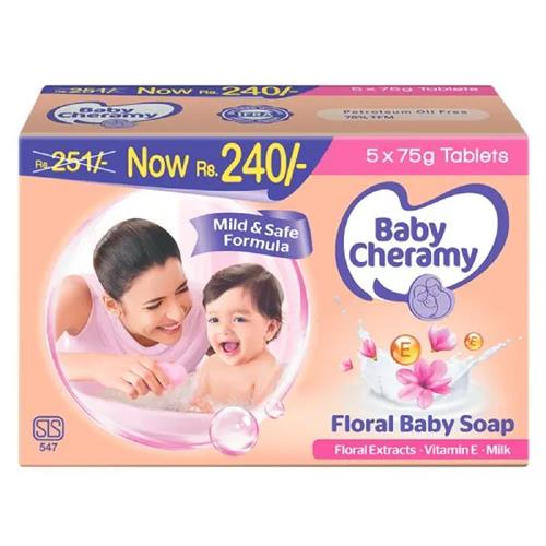 Baby Cheramy Soap Floral Eco 75Gx5