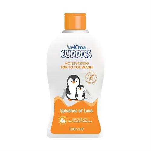 Velona Cuddles Moisturising Top To Toe Wash Splashes Of Love 100Ml