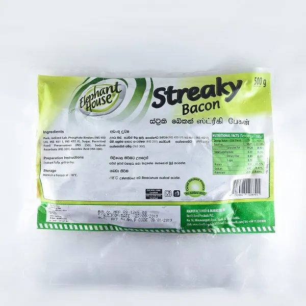 Eh Streaky Bacon 500G