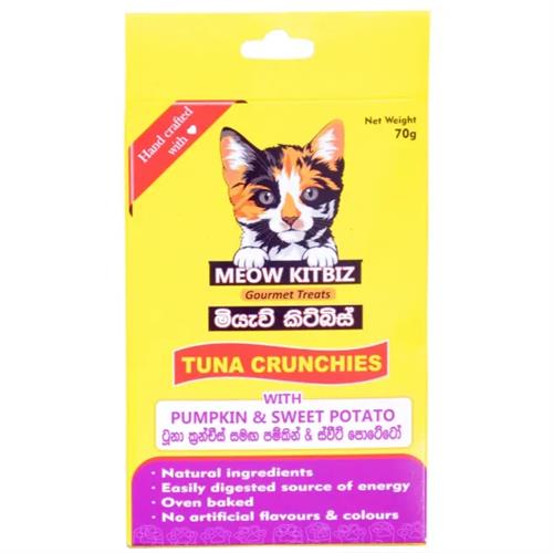Meow Kitbiz Tuna Crunchies With Pumpkin & Sweet Potato 70G