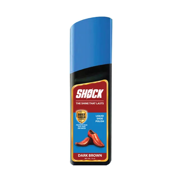 Shock Brown Shoe Polish Liquid 75Ml