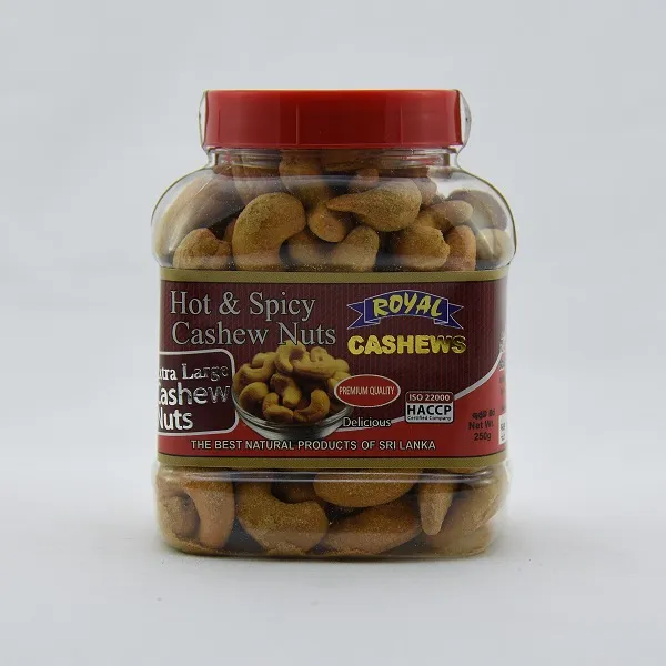 Royal Cashews Hot And Spicy Cashew Bottle 250G