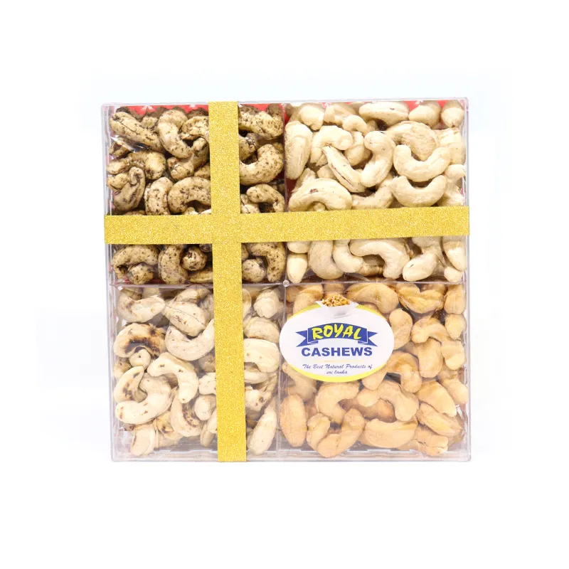 Royal Cashews Hot Pepper/Dehydrated/ Brunt/Hot & Spicy Cashew Gift Pack 4 In 1 650G