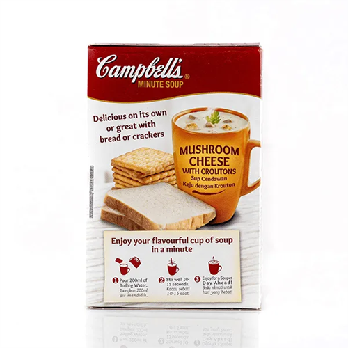 CAMPBELL'S INSTANT SOUP MIX MUSHROOM CHEESE WITH CROUTONS 63G