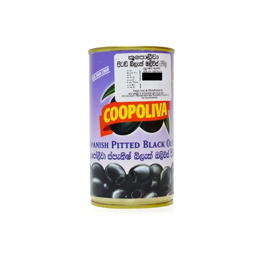 Coopoliva Spanish Black Olives Pitted 350G