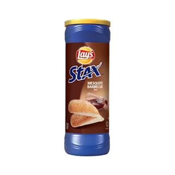 LAY'S STAX POTATO CHIPS MESQUITE BARBEQUE 155.9G