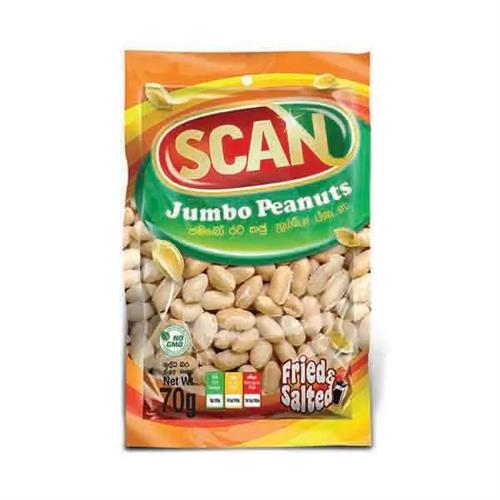 Scan Fried & Salted Jumbo Peanuts 70G