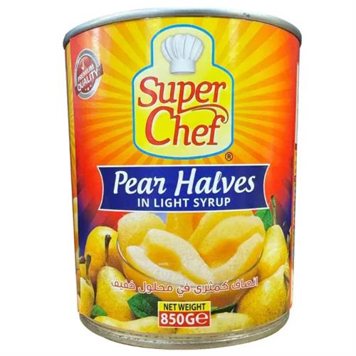 Super Chef Pear Halves In Light Syrup 850G