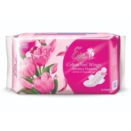 Eva Sanitary Napkins Cotton Feel Wings 16S