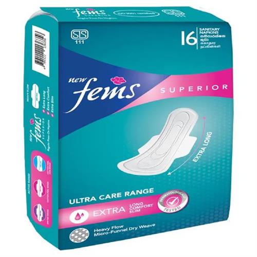 Fems Sanitary Napkins Superior Wings 16S