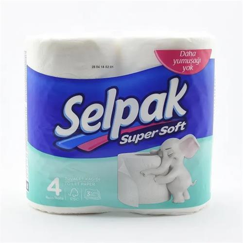 Selpak Toilet Paper Super Soft Roll 4 Pack