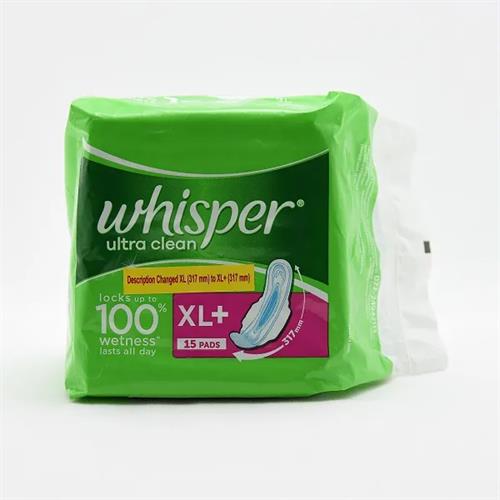 Whisper Sanitary Napkins Ultra Xl + Wings 15S