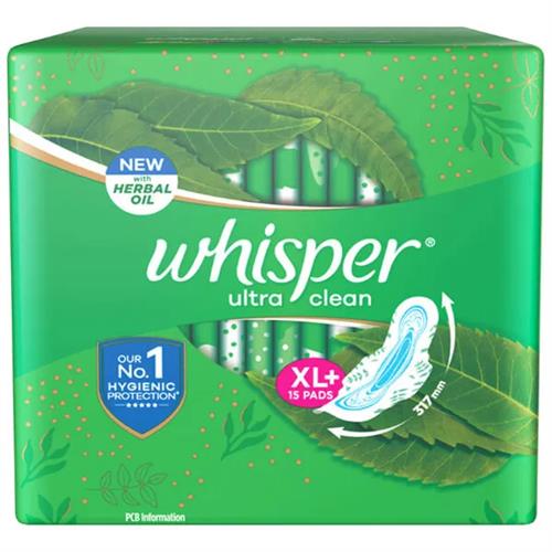 Whisper Sanitary Napkins Ultra Xl + Wings 15S