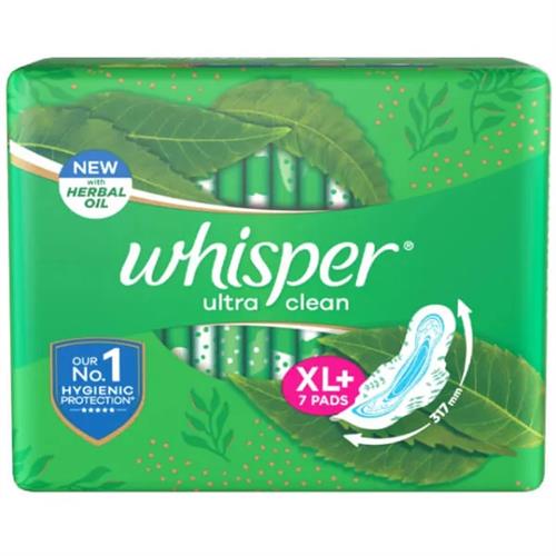 Whisper Sanitary Napkins Ultra Xl + Wings 7S