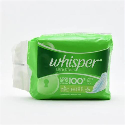 Whisper Sanitary Napkins Ultra Xl Wings 8S