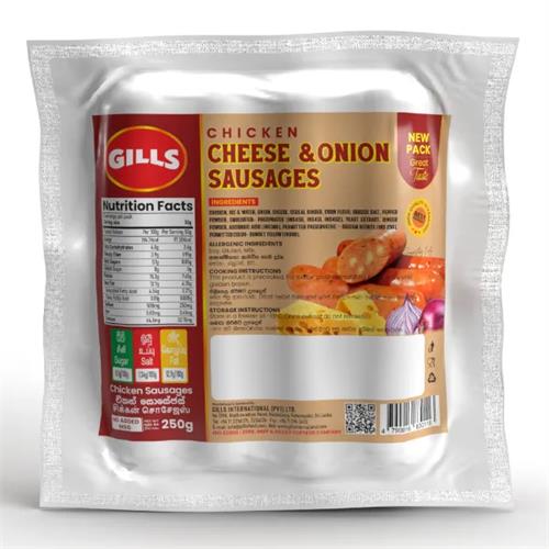 Gills Chicken Cheese & Onion 250G