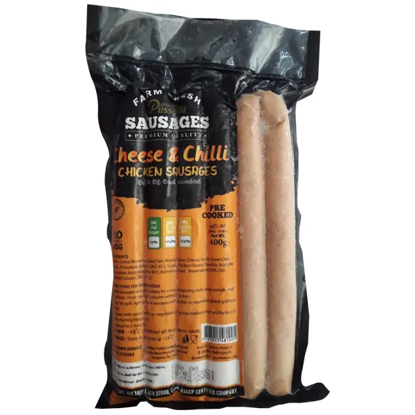 Pussalla Chicken Sausage Cheese & Chilli 400G