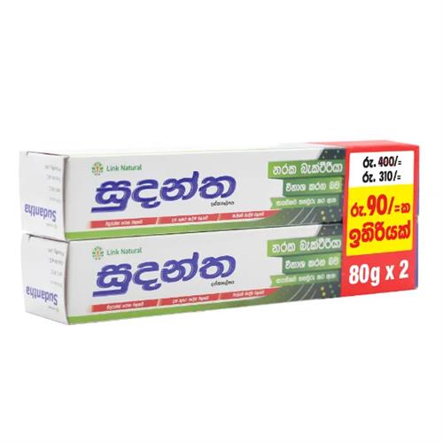 SUDANTHA TOOTH PASTE 80G *2 PROMO PACK