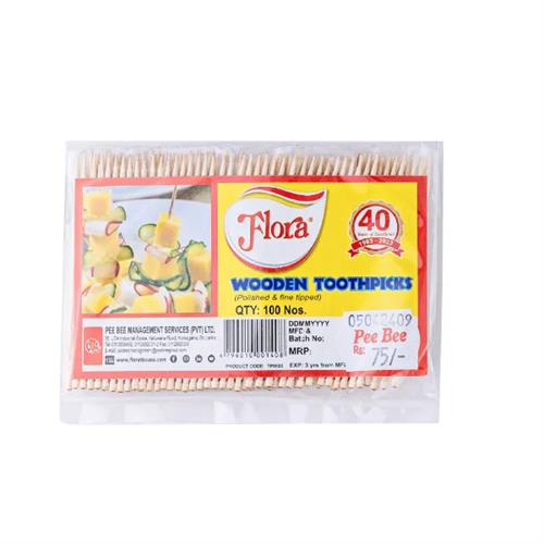 Flora Wooden Toothpicks 100S
