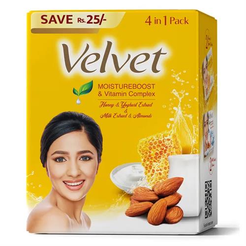 Velvet Soap Eco Combo (2 Honey & 2 Milk) 380G