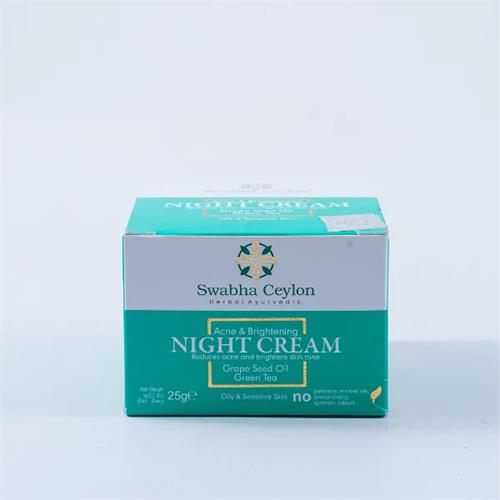Swabha Ceylon Night Cream Acne & Brightening 25G