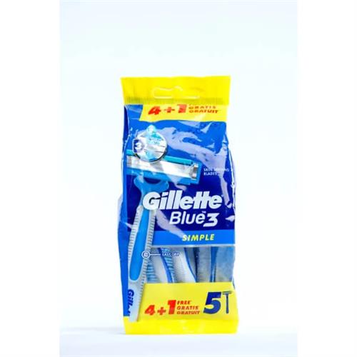 Gillette Blue 3 Razor Simple 4+1