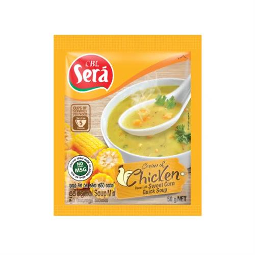 Sera Cream Of Chicken Flavour With Sweet Corn Quick Soup 50G