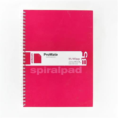 Promate Book Hard Cover Spiral B5-100P