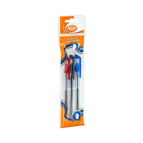 Atlas Chooty Pen Assorted Pack Of 3