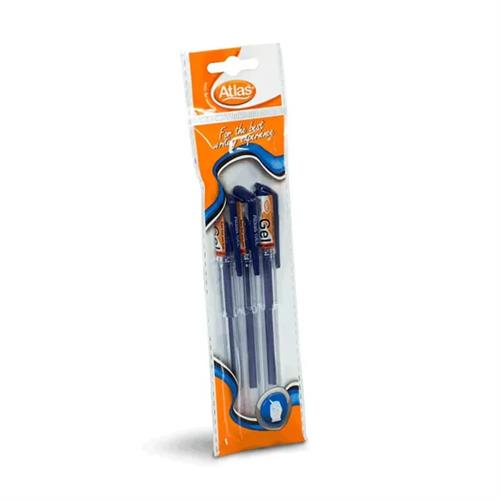 Atlas Chooty Pen Blue Pack Of 3