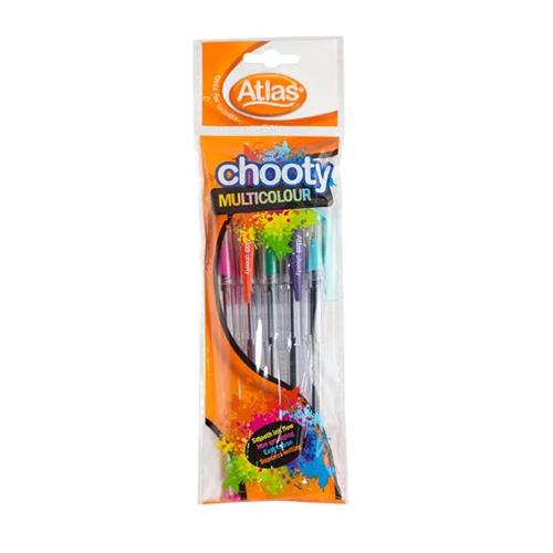 Atlas Pen Chooty Multi Color Assorted 5 Pkt