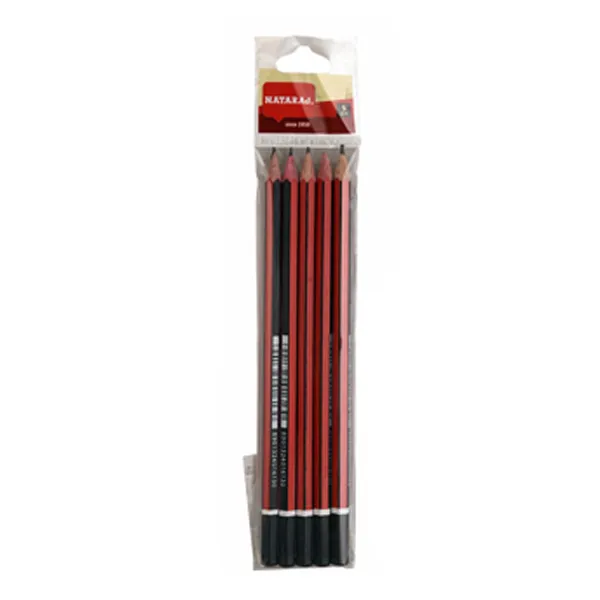 Nataraj Pencil Helix Red/Black 5Pcs