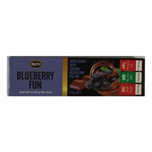 Oreto Chocolate Bar Blueberry Fun 25G