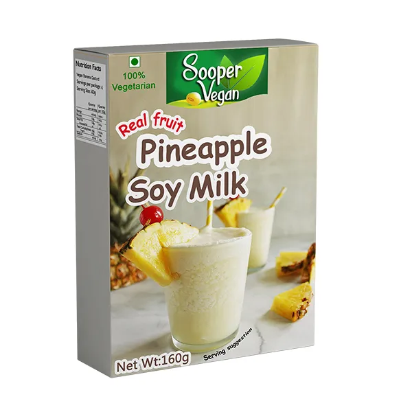 Sooper Vegan Real Fruit Pineapple Soy Milk Powder 160G