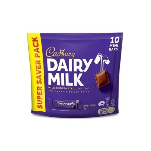 Cadbury Milk Choc 10 Mini Bars Pack 150G