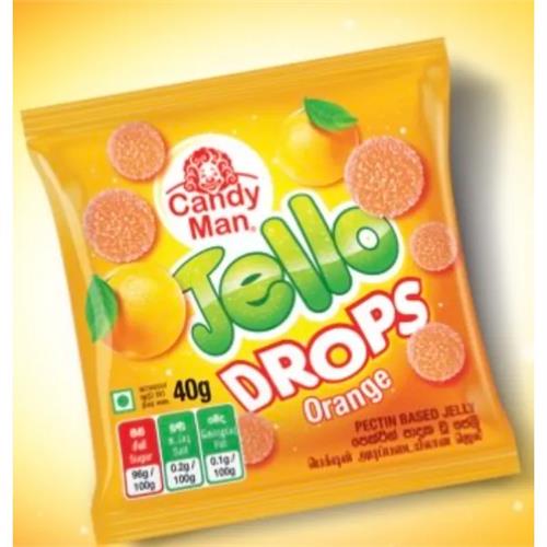 Candy Man Jelly Drops Orange 40G