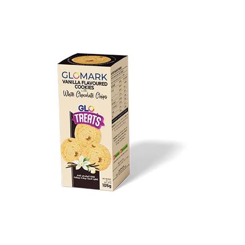 Glomark Vanilla Flavoured Cookies With White Chocolate Chips 105G