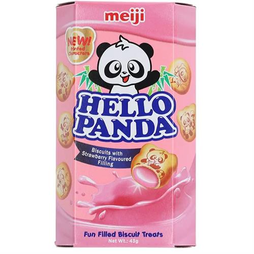 Hello Panda Strawberry Flavoured Biscuit 43G