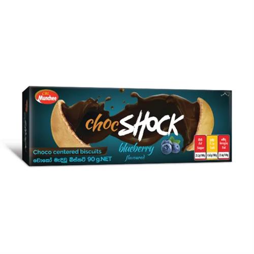 Munchee Biscuit Choc Shock Blueberry 90G