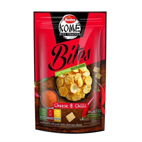 Munchee Kome Rice Cracker Bites Cheese & Chilli 40G